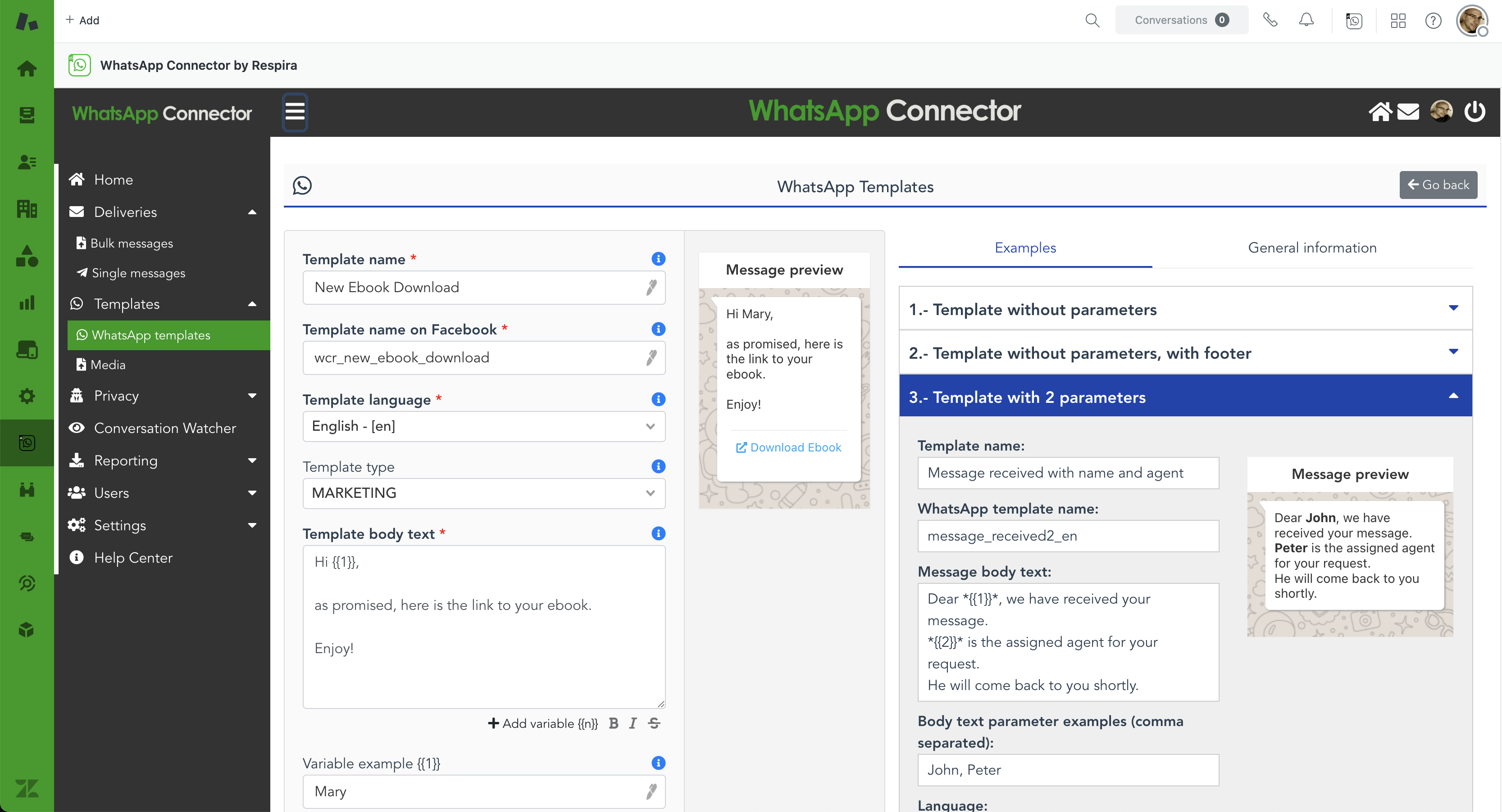 WhatsApp Template Manager